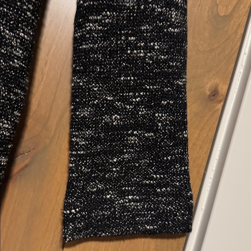 EILEEN FISHER Micro Tweed Open Front Cardigan Jacket Womens PL Marble Blk/white - Picture 4 of 9